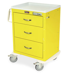 M-Series Short Isolation Cart, Medium Width, Three Drawers, E-Lock