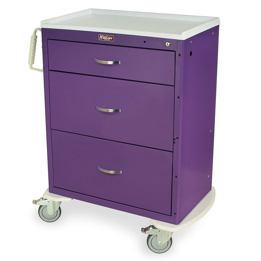 M-Series Tall Isolation Cart, Standard Width, Four Drawers, Standard Key Lock