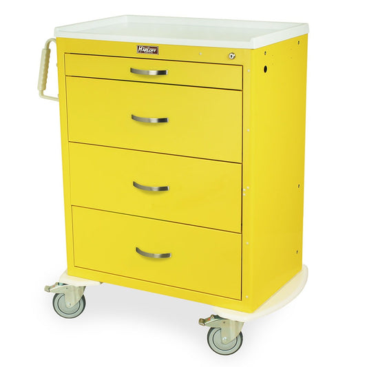 M-Series Tall Isolation Cart, Standard Width, Four Drawers, Standard Key Lock