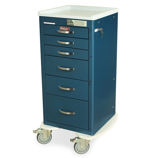 A-Series Lightweight Auto Locking Anesthesia Cart, Tall Height, Mini Width