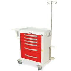 A-Series Lightweight Breakaway Crash Cart with MD30-EMG1 Accessories Package, Standard Width, Medium Height, Six Drawers