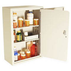 Thin Profile Narcotics Cabinet, Locking Outer Door, Locking Inner Door