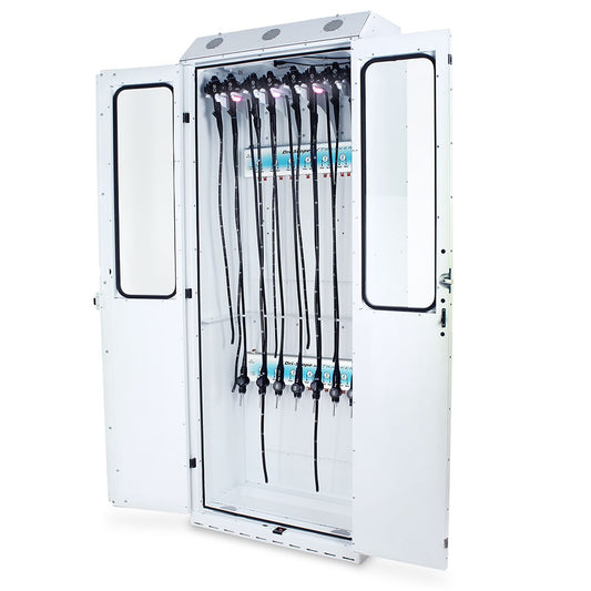 SureDry Scope Cabinet, 14 Endoscope Tracking System and Dri-Scope Aid® with SC-14IND-36 Indicator LED Scope Upgrade, Key Lock