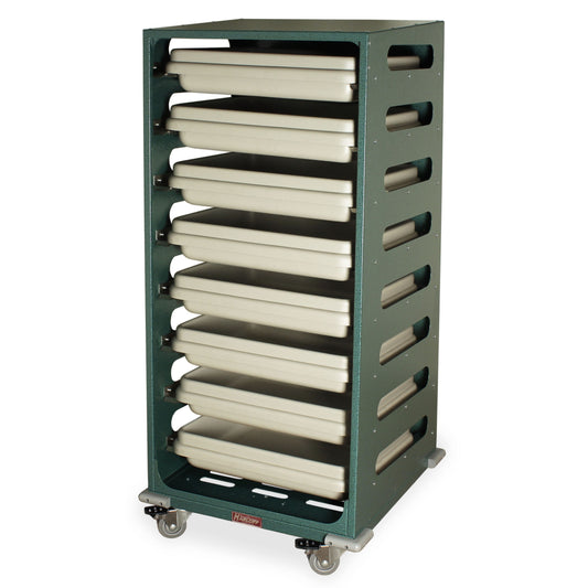 Scope Tray Holding Cart with Eight Scope Tray Capacity